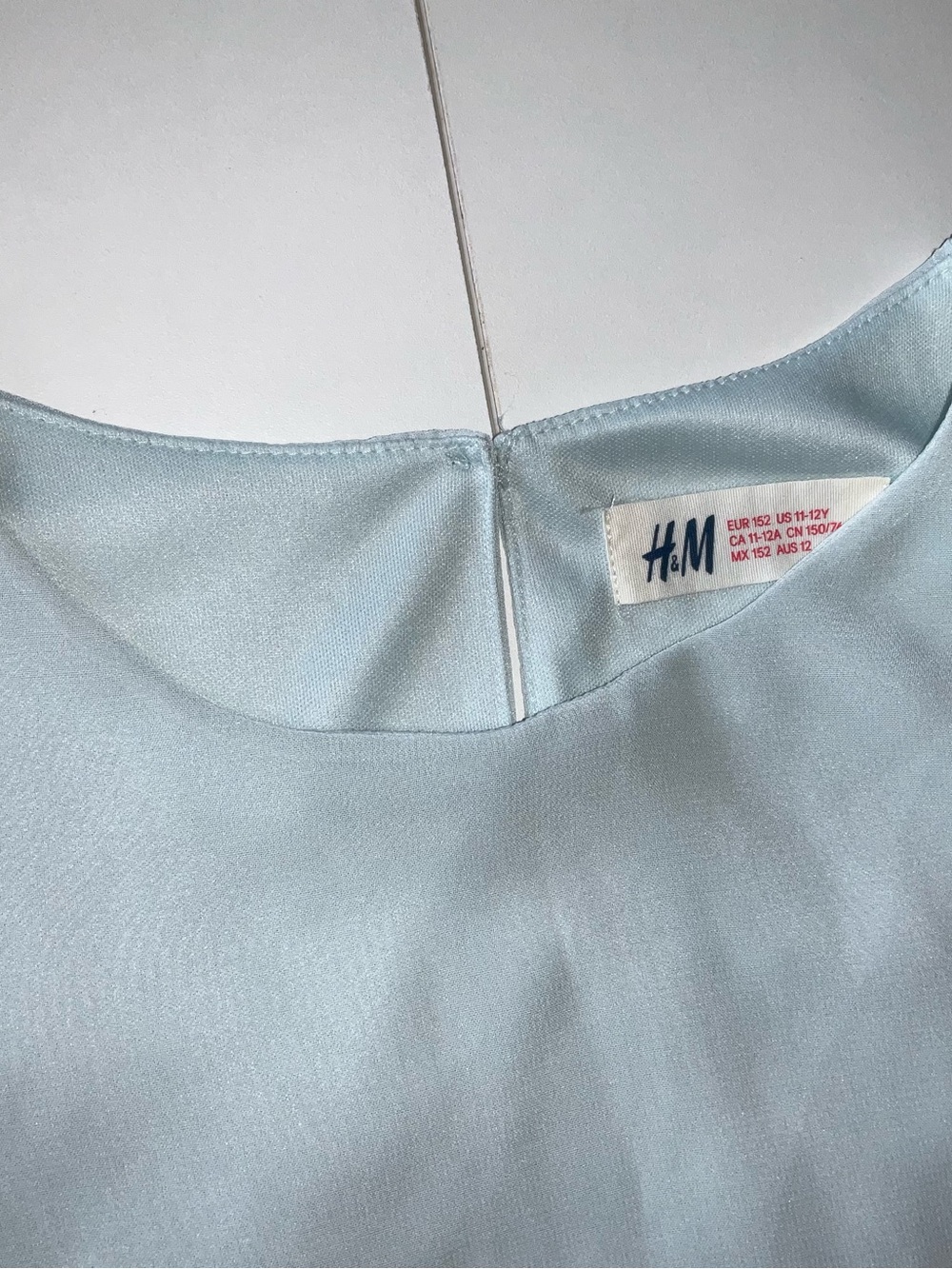 H&M Pale Blue Satin Blouse